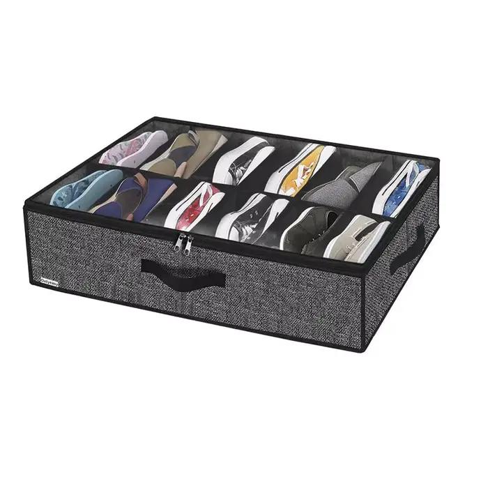 Organisateur de rangement de chaussures sous le lit