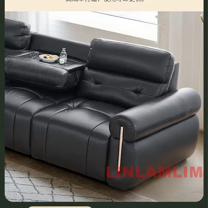 Canapé-lit convertible avec appuie-tête réglables et console/prise escamotables