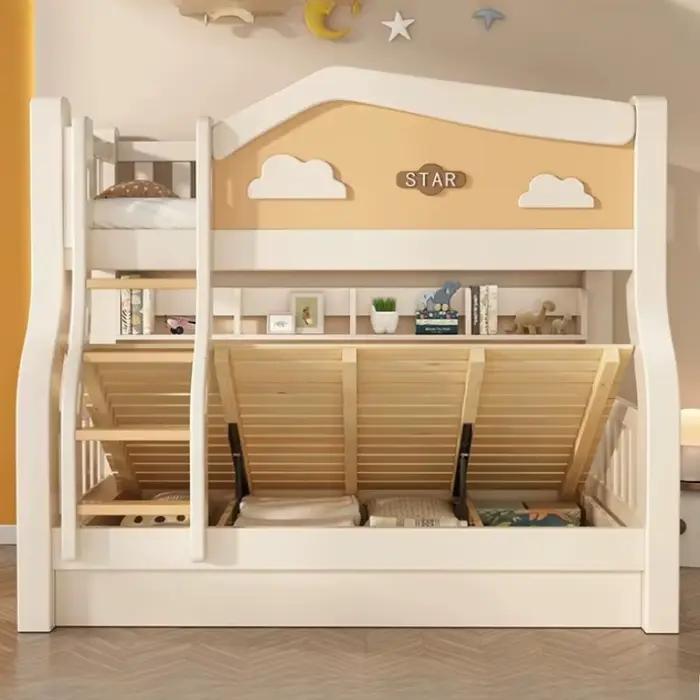 Lit superposé de luxe en bois avec cadre
