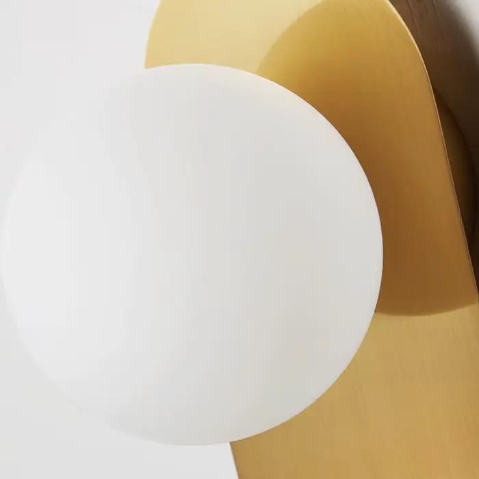 Lampes murales LED boule de verre d'intérieur de chevet avec ampoule pour chambre salon appliques