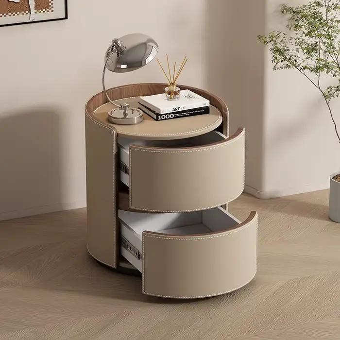 Tables de chevet rondes pour chambre à coucher