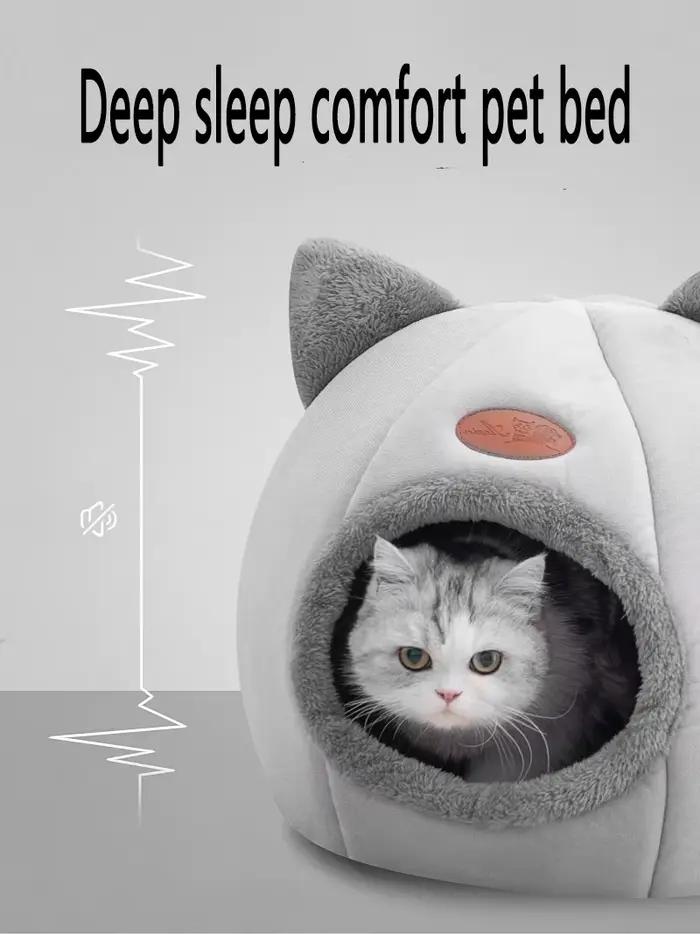 Lit pour chat semi-fermé tendance et confortable