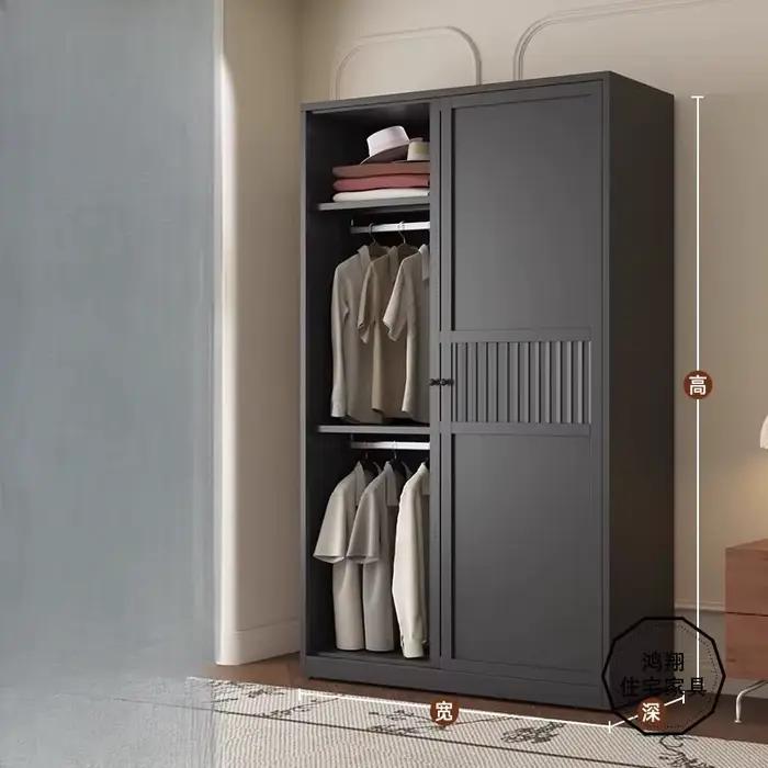 Placard De rangement De garde-robe noir Simple