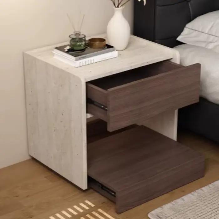 Tables de chevet rétro intelligentes pour chambre à coucher avec lampe
