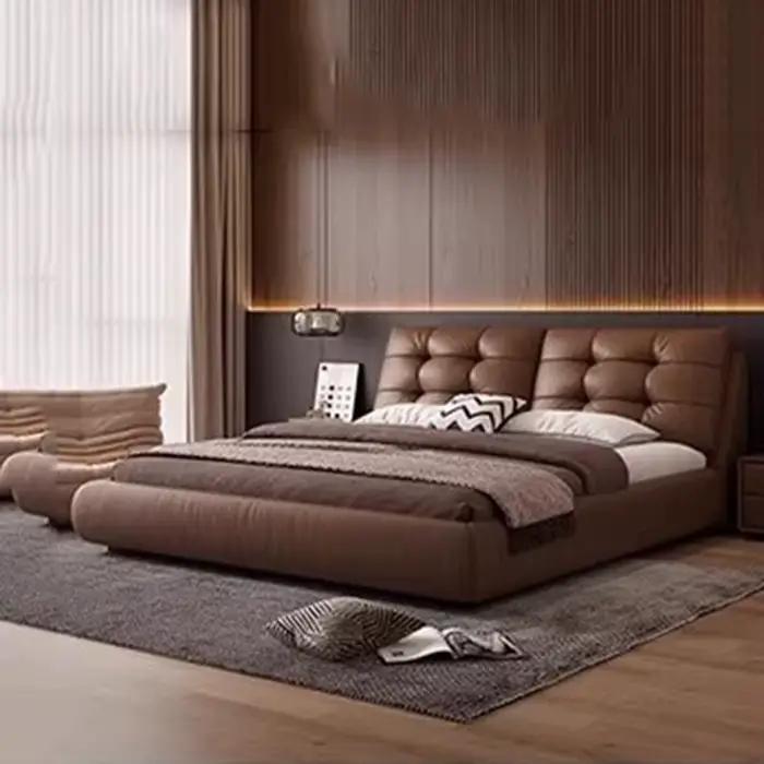 Lits de chambre à coucher de luxe pleine grandeur