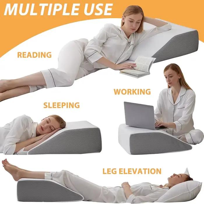 Oreiller de jambe, oreiller élévateur de jambe de 8 pouces pour jambes