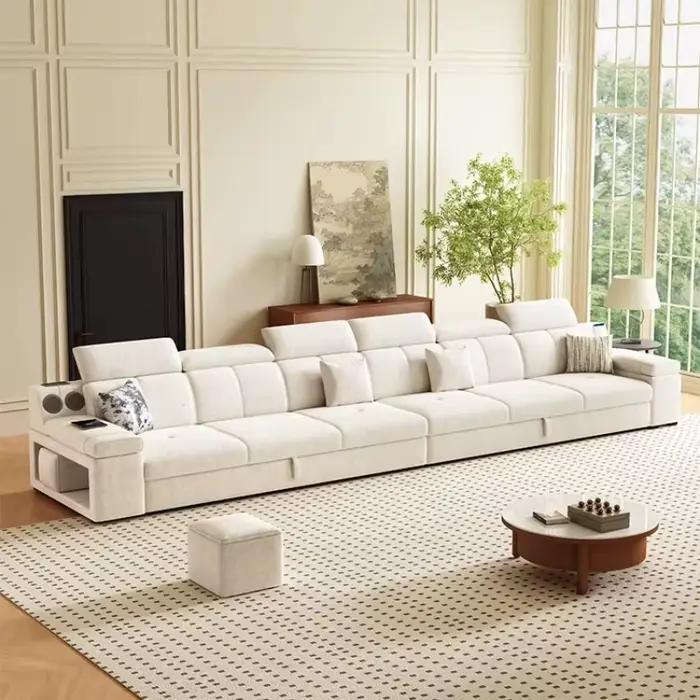 Canapé d'angle électrique rétractable et pliable avec fonction couchage pour hôtel et salon