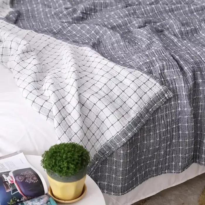 Couverture décontractée japonaise en coton pour lits