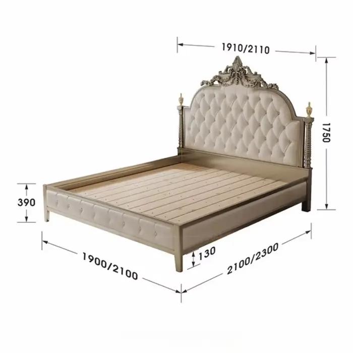 Cadre esthétique lit Unique nordique lecture princesse lit de couchage Table d'appoint luxe grands Camas accessoires de maison matrimoniale