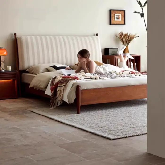 Cadres de lit en bois de Style chinois, tête de lit Double, plate-forme de lit haute, Letto Gonfiabile Matrimoniale, meubles de chambre à coucher
