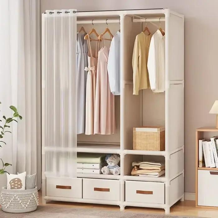 Armoire de Rangement en Tissu pour Chambre à Coucher