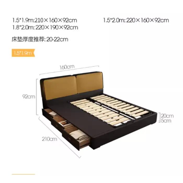 Lit De luxe moderne multifonctionnel pour filles