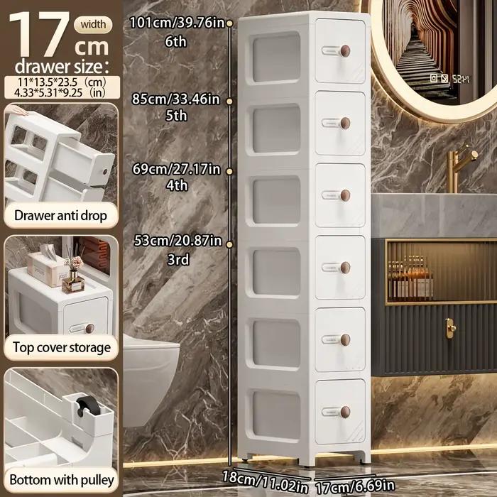 Armoire de rangement à espace étroit pour la maison - Style tiroir