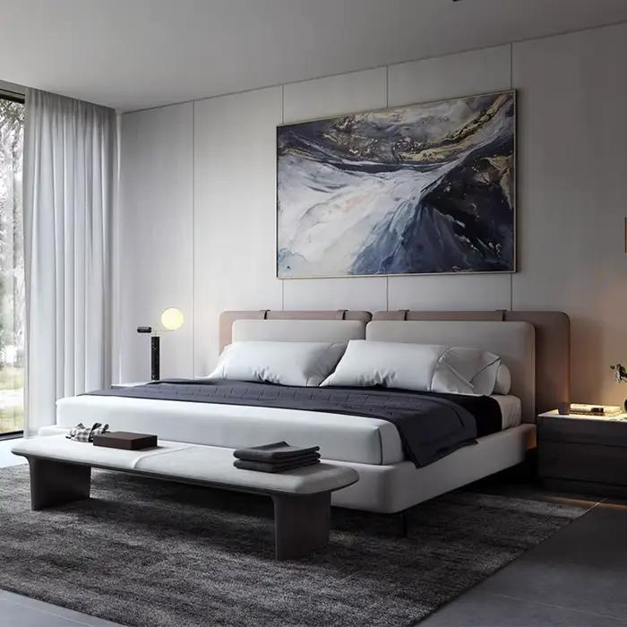 Tables de chevet modernes cadre de lit Queen Double têtes de lit rangement luxe Muebles Para dortoir meubles de maison décoration