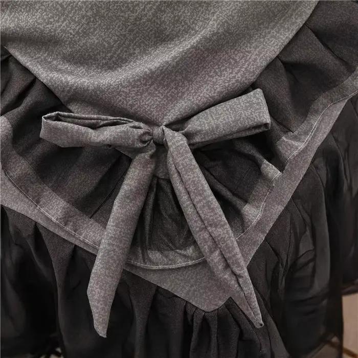 Ensembles de literie princesse noirs de luxe pour filles