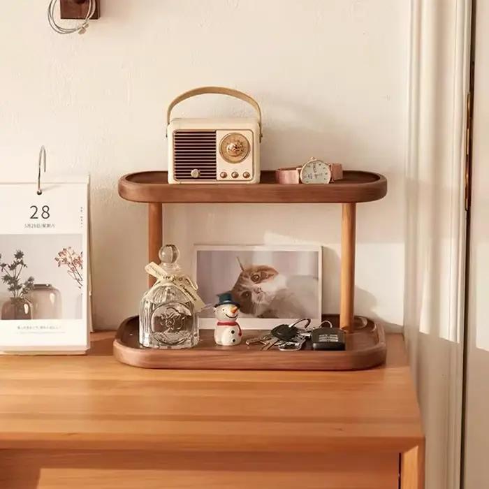﹝HOT﹞ Étagère de rangement en bois à 2 niveaux