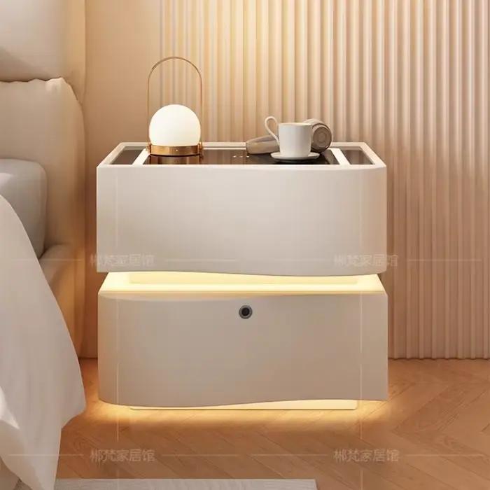 Table de chevet beige crème