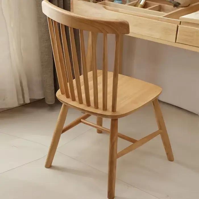 Commode de maquillage en bois massif avec miroir