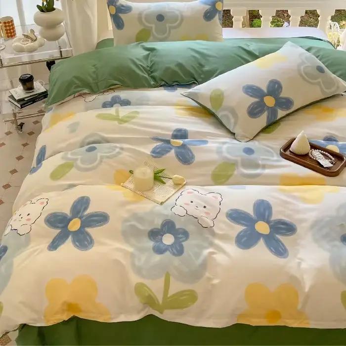 Ensemble de literie imprimé ours Kawaii pour la maison