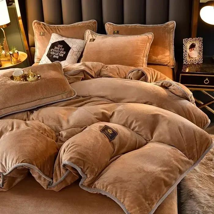 Parure de lit de luxe en molleton de lait ultra-épaisse