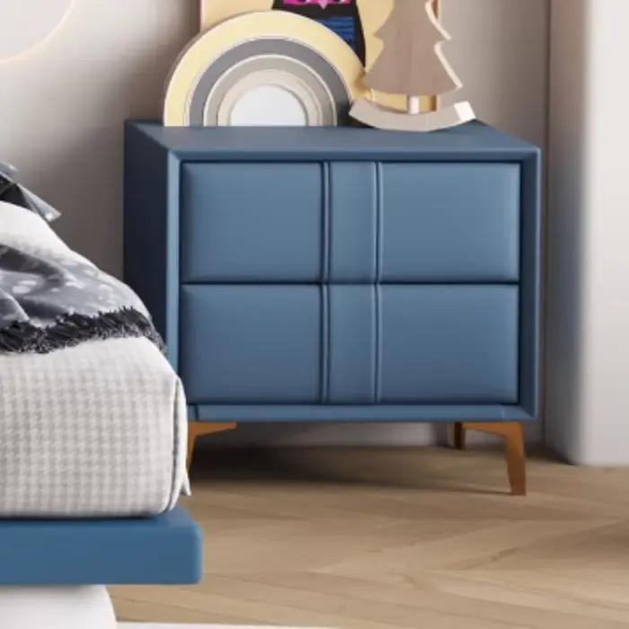 Lit simple King Size bleu 120x200cm