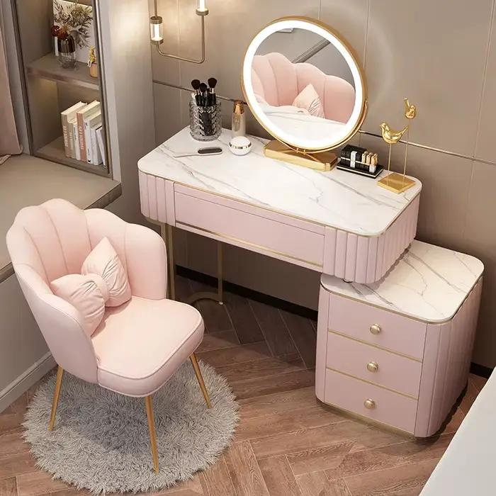 Coiffeuse de luxe moderne compacte avec miroir
