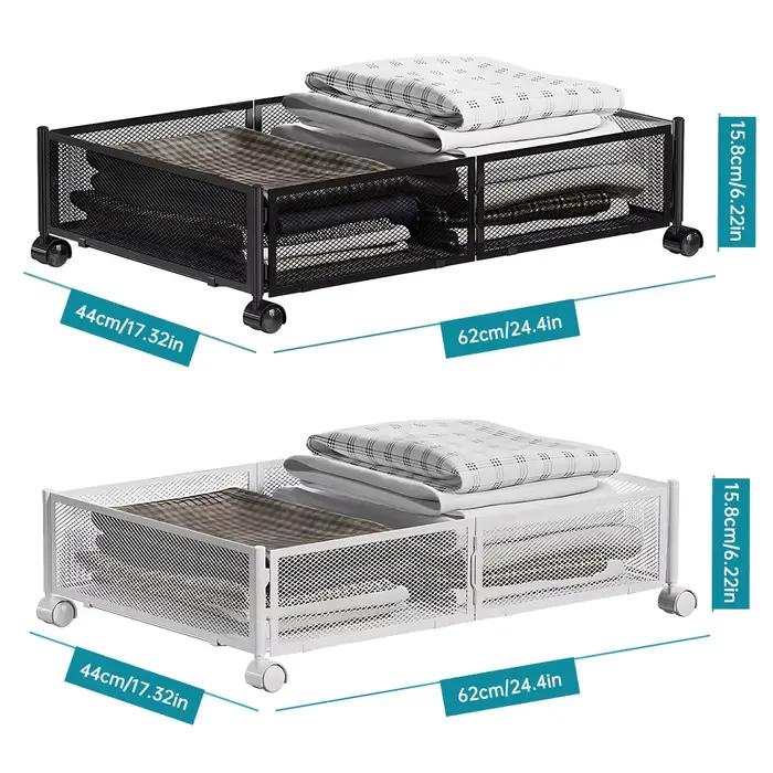 Conteneur de rangement pliable sous le lit avec roulettes
