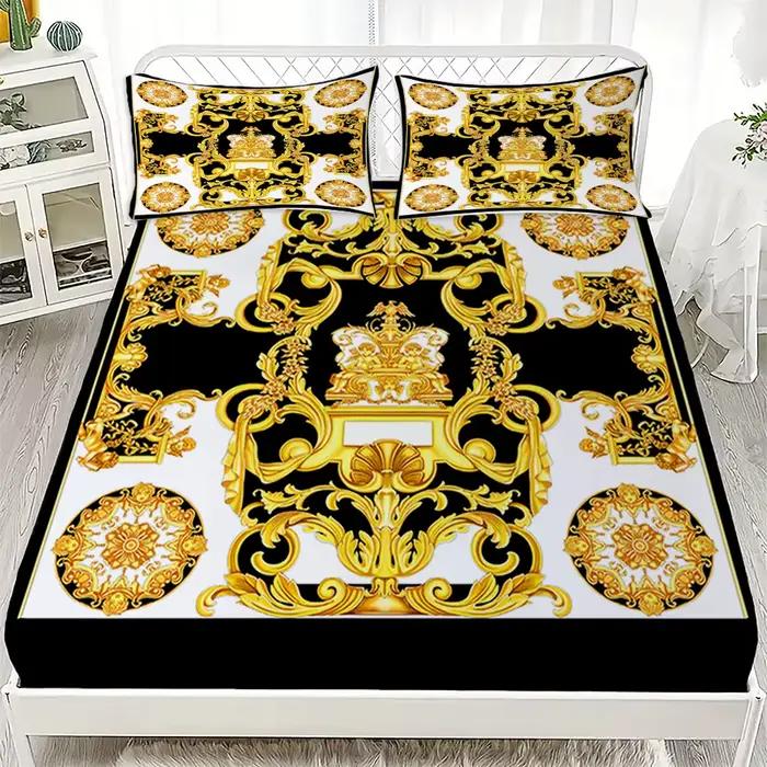 Ensemble de draps-housses à impression numérique de Style moderne de luxe