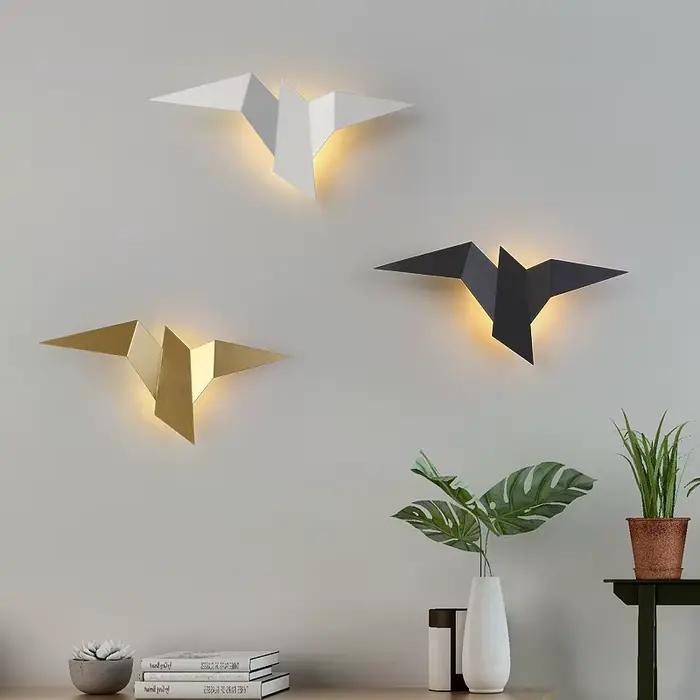 Nouveau Nordique LED oiseau appliques chambre décor appliques murales intérieur éclairage moderne pour maison escaliers chambre chevet luminaires