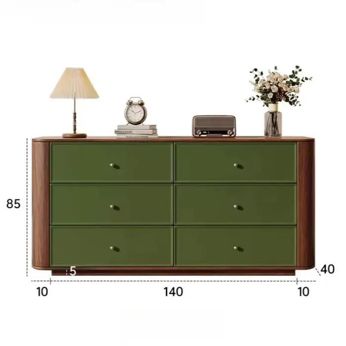 Armoire de Rangement Vintage Rustique en Bois Vert