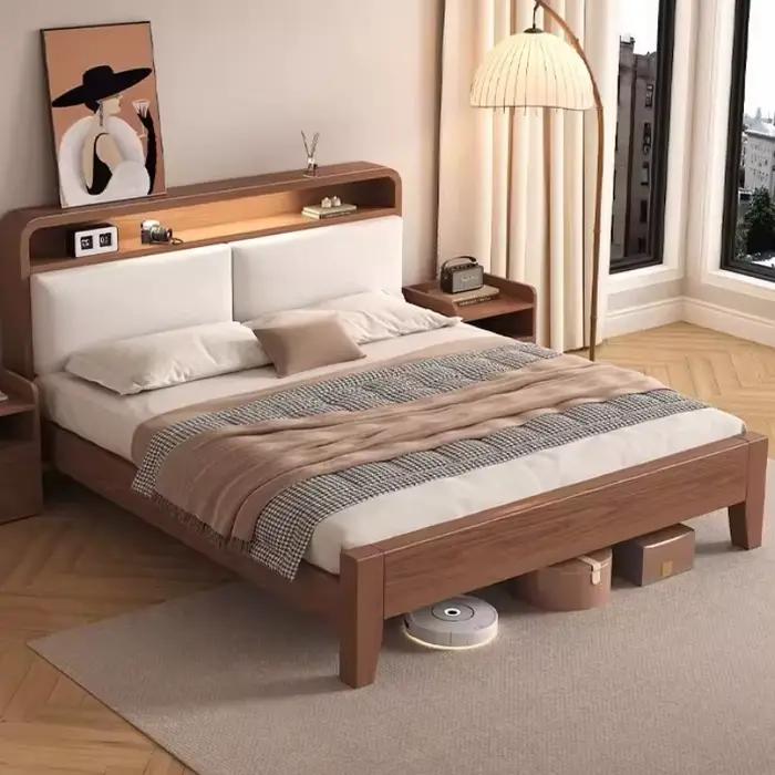 Lit De luxe moderne princesse plate-forme sûr dormir Design beauté Double lit Queen nordique européen Camas De Casal meubles d'hôtel
