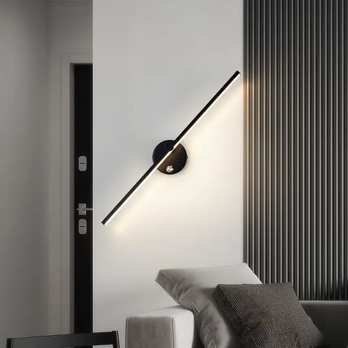 Applique murale de chevet 330 ° Rotatif réglable Angle de lumière intérieur mur LED lampe chambre miroir vanité lumière AC110V/220V