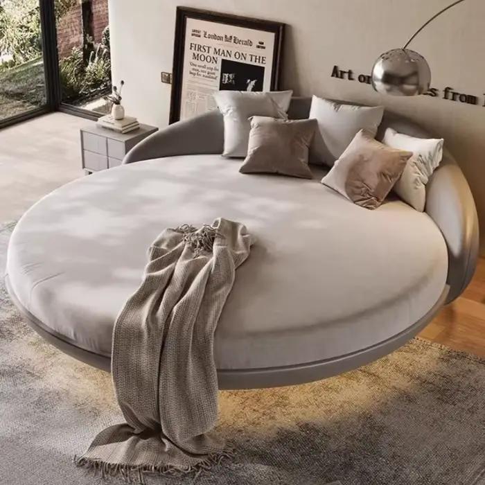Ensemble complet de meubles de chambre à coucher en cuir pleine fleur
