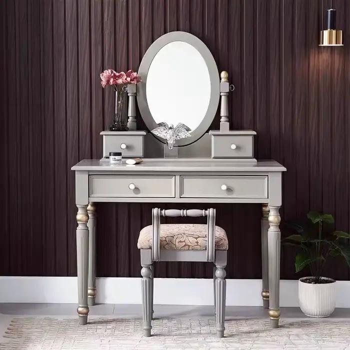 Coiffeuse esthétique nordique moderne à la mode élégante luxe vanité Table tiroirs Simple Tocador De Maquillaje meubles De chambre