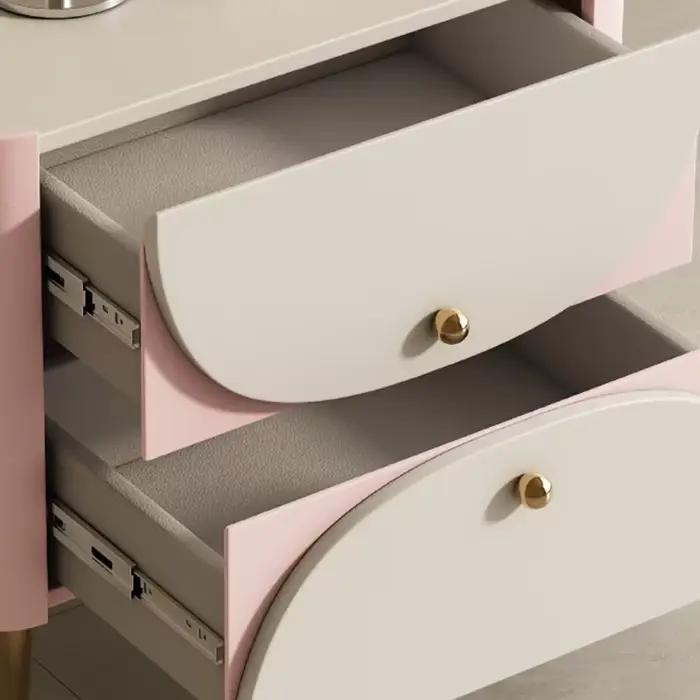 Nouvelles Tables de Chevet Crème Style Créatif Miniatures et Adorables avec Tiroirs de Rangement