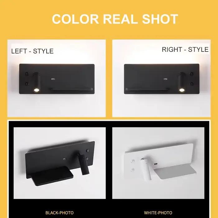 Lampe murale LED nordique moderne avec interrupteur