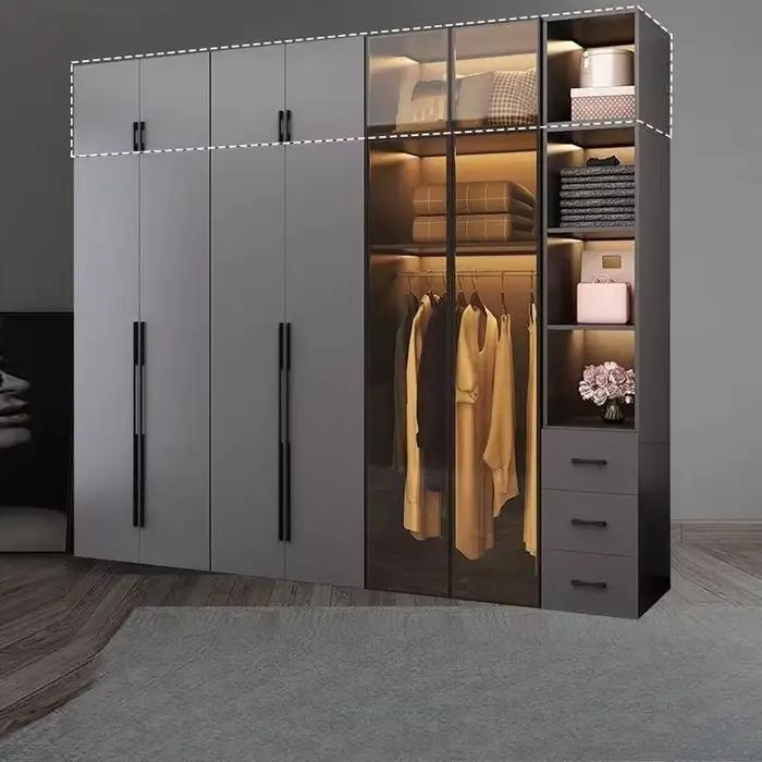 Armoire de rangement garde-robe vêtements chambre tiroir étagère suspendue