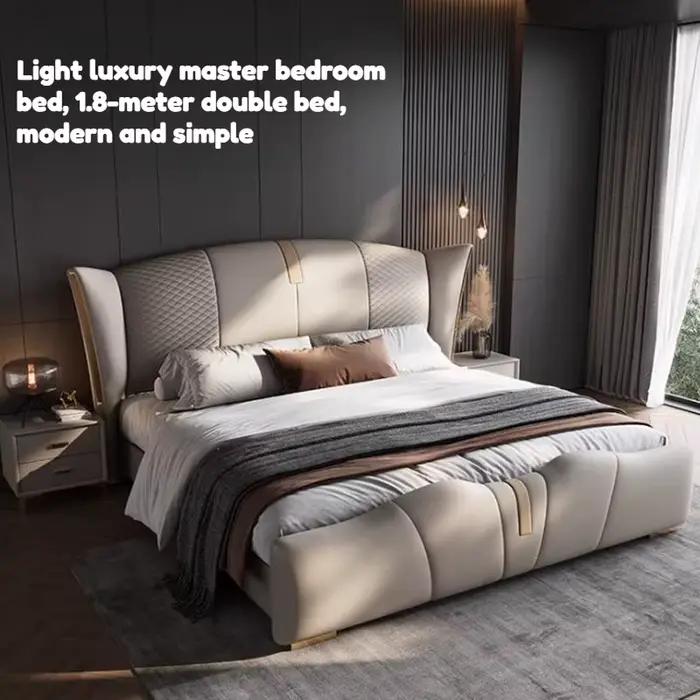 Lit de luxe rembourré 200x220cm avec cadre