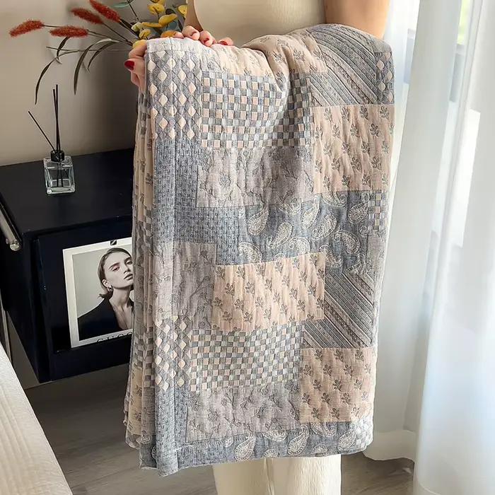 Couverture en mousseline 100% coton pour lit