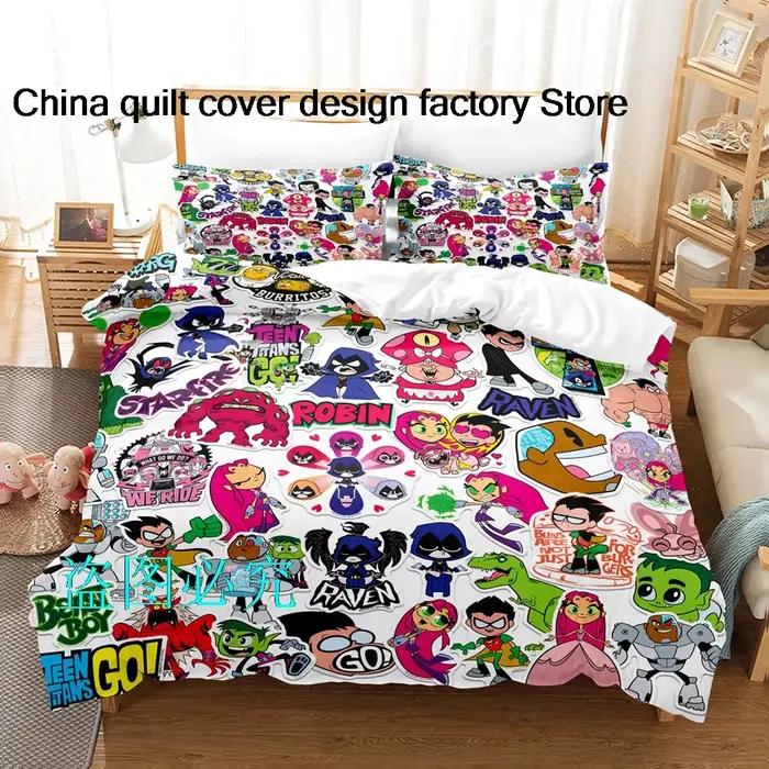 Teen Titans Go-Parure de lit pour adulte et enfant