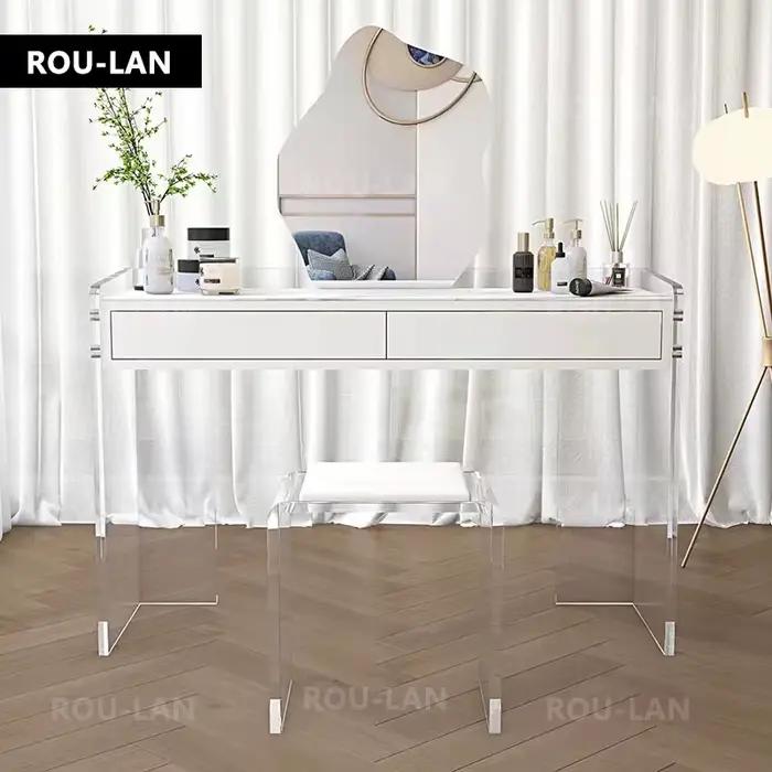 Coiffeuse en dalle de roche brillante de haute qualité