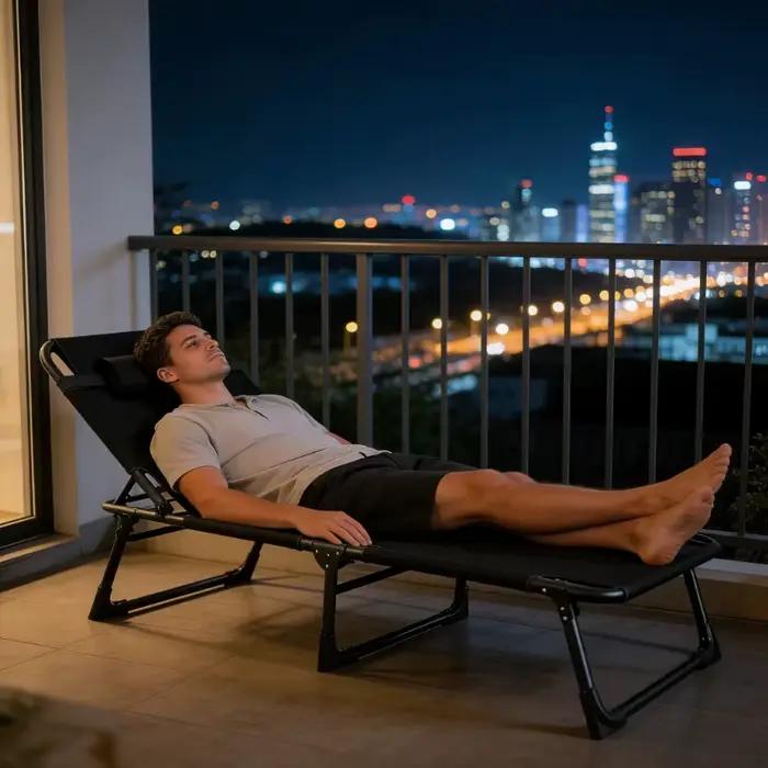 Lit simple pliable – Fauteuil inclinable multifonctionnel pour la maison