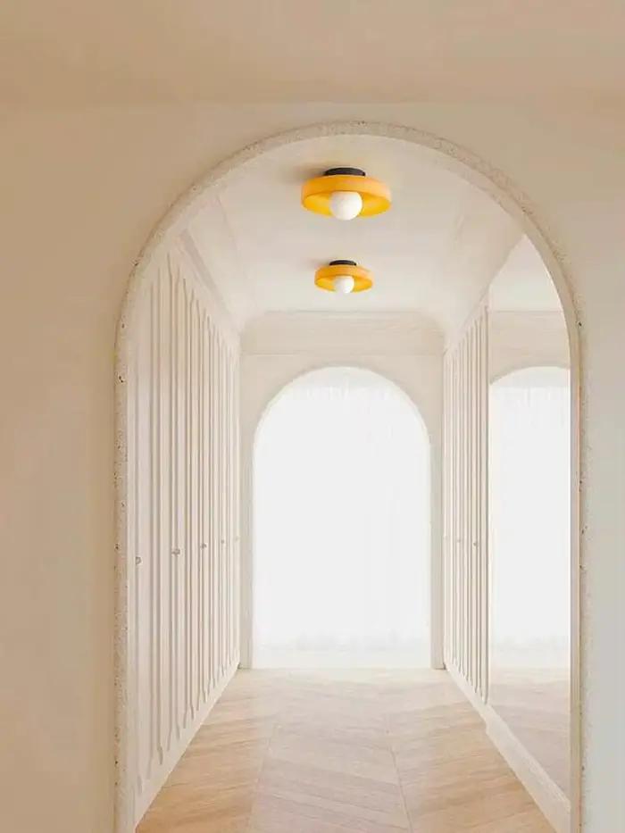 Plafonnier en verre vintage moderne couloir