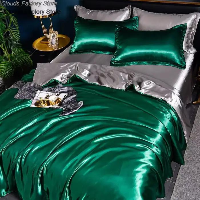 Parure de lit de luxe en mélange soyeux de mûrier