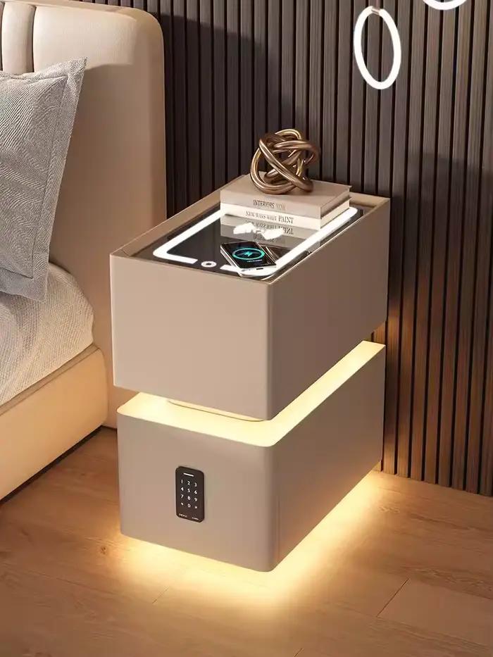 Table de chevet intelligente créative avec chargement sans fil