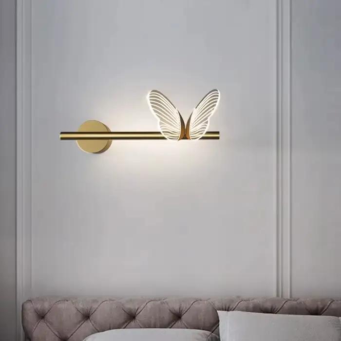 Papillon pendentif LED lumières nordique chevet escalier maison luminaire moderne chambre Restaurant couloir Art suspension lampe chambre