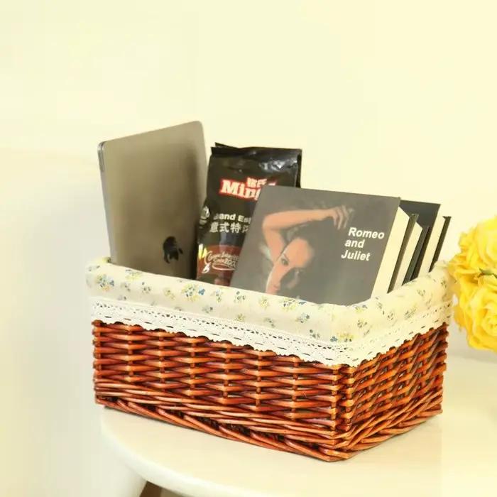 Panier de rangement mignon en rotin