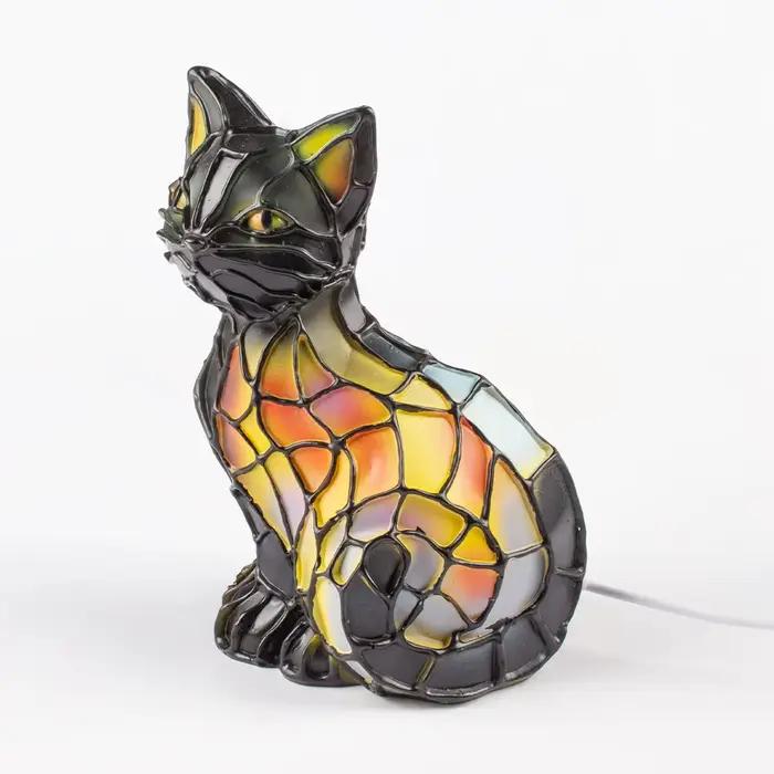 Lampe de chevet Led 3D en forme d'animal et de chat, ornement créatif en résine pour étagère, chambre à coucher, maison, lit, salon, appartement