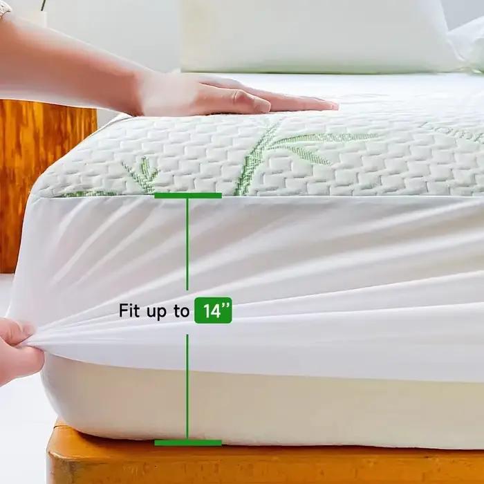 Housse de matelas imperméable en bambou (sans taie d'oreiller)