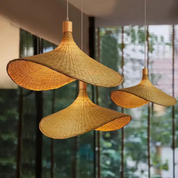 Lampe suspendue en bambou